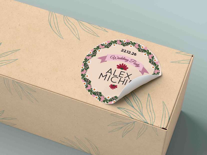 Stiker Wedding Party Floral Daisy - Image 1