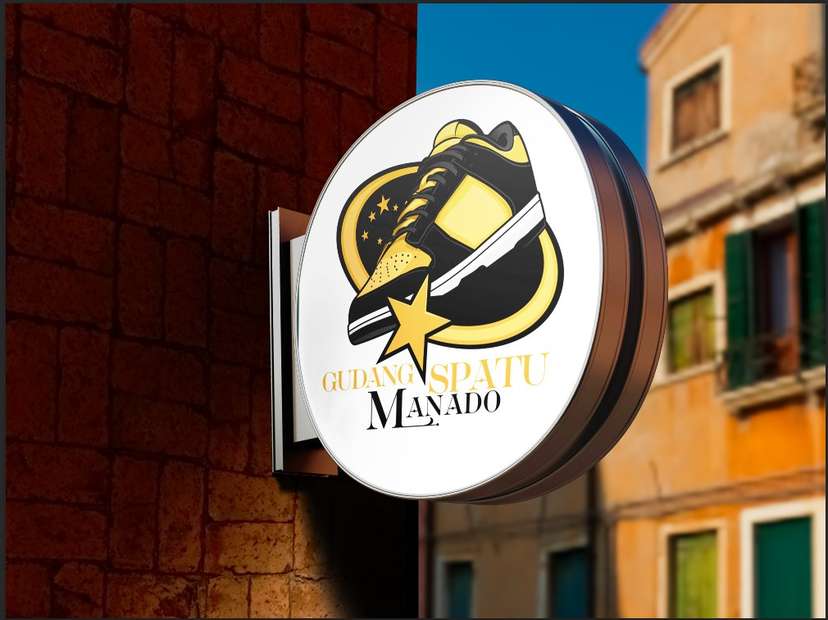 Sign Box Gudang Spatu Manado Logo Toko Sepatu - Image 1