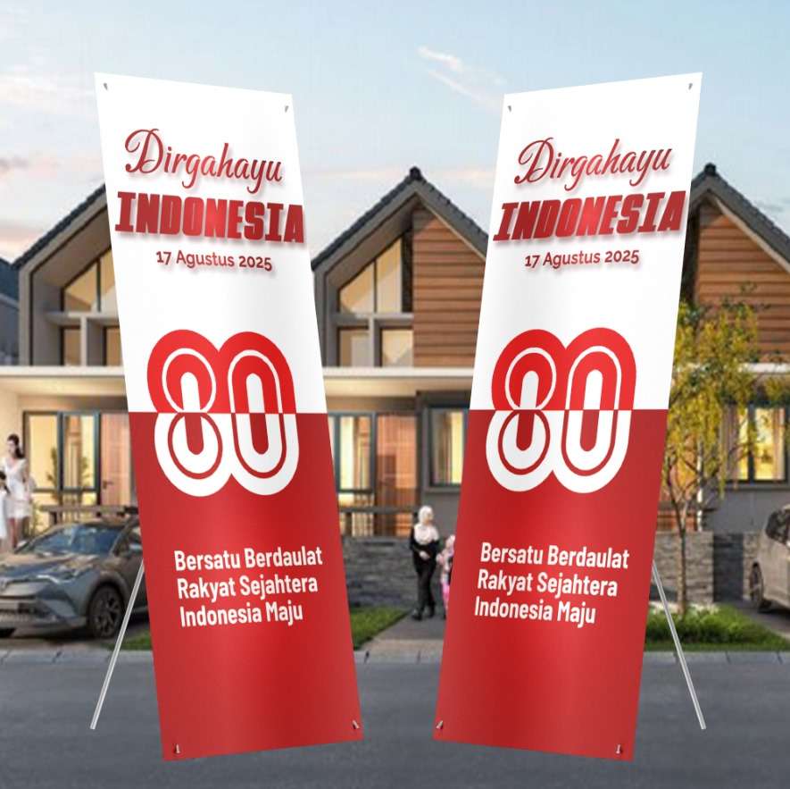 Banner Dirgahayu Indonesia – Bersatu Berkarya untuk Indonesia Sejahtera - Front view