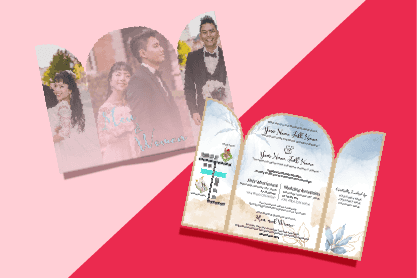 Trifold Shape Arch Gate Invitation - Image 1