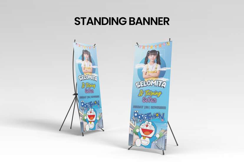 Standing Banner Ulang Tahun Doraemon - Image 2