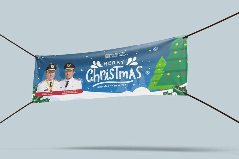Baliho Selamat Natal dan Tahun Baru - Image 1