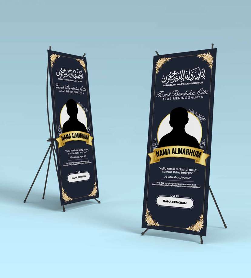 Standing Banner Turut Berduka Cita Muslim - Image 1