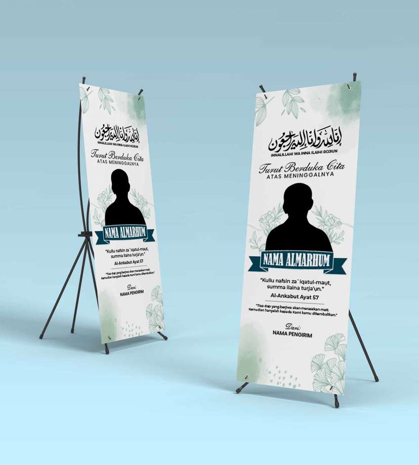 Standing Banner Turut Berduka Cita Muslim - Image 1