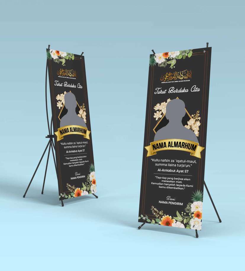 Standing Banner Turut Berduka Cita Muslim - Image 1
