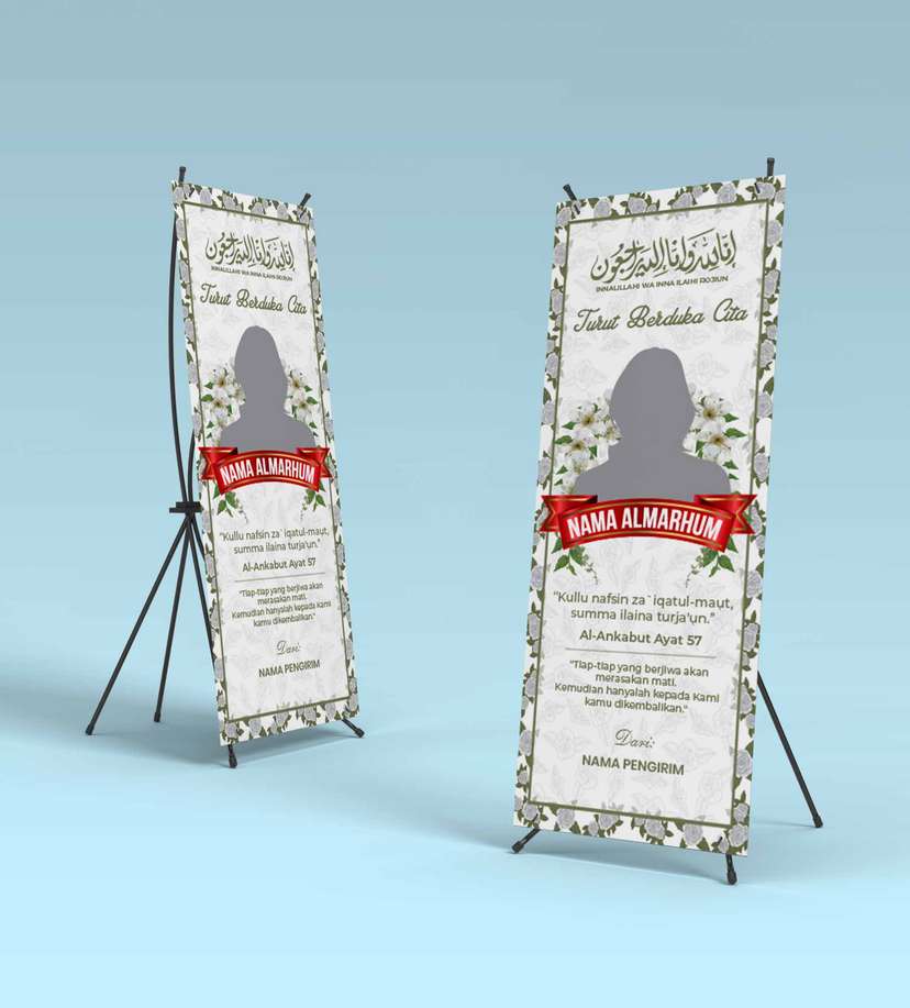Standing Banner Turut Berduka Cita Muslim - Image 1
