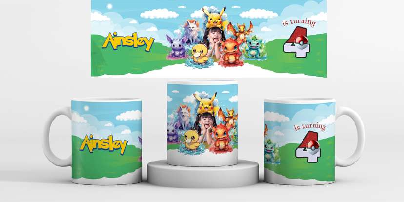 Mug Souvenir Ultah Tema Pokemon - Image 1