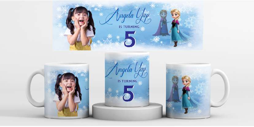 Mug Souvenir Ultah Tema Frozen - Image 1