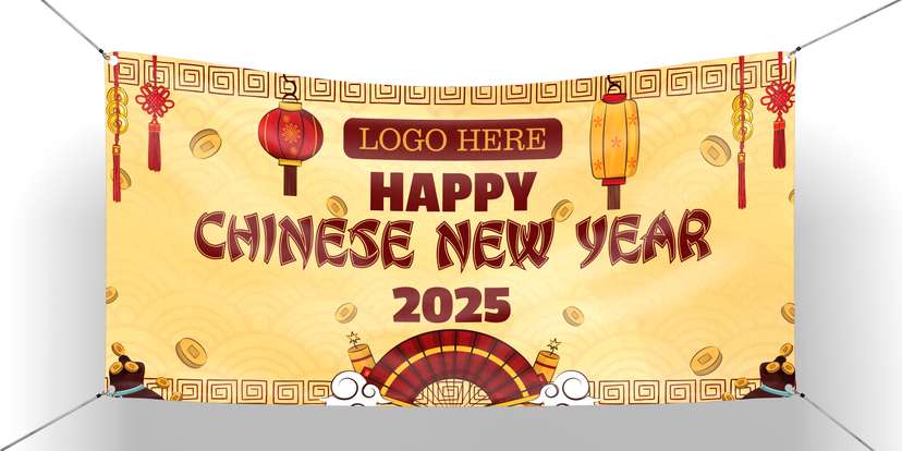 Baliho Imlek Tema Warna Cream Merah - Image 1