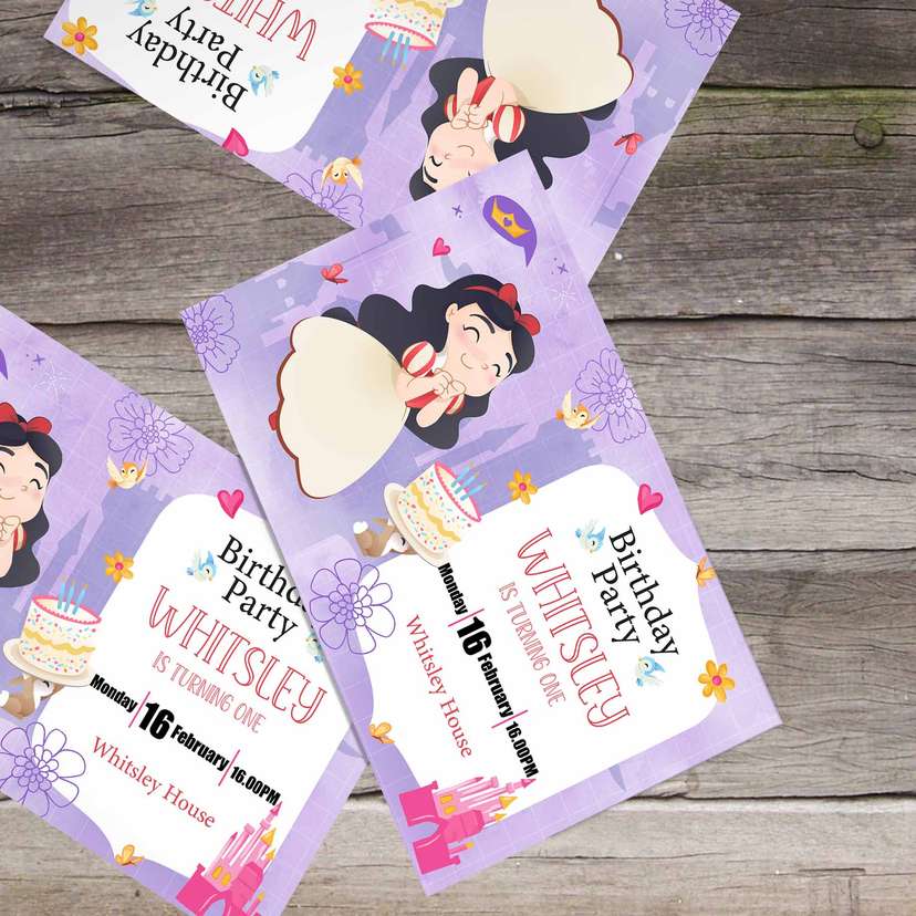Undangan Ulang Tahun Tema Princess Snow White - Image 1