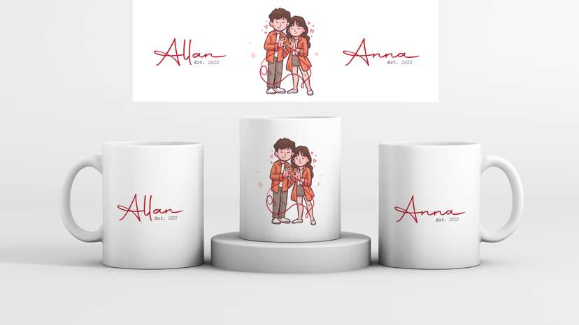 Mug Couple Nama - Image 1