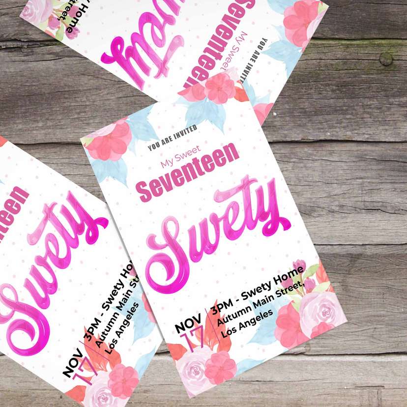 Undangan Sweet Seventeen - Image 1