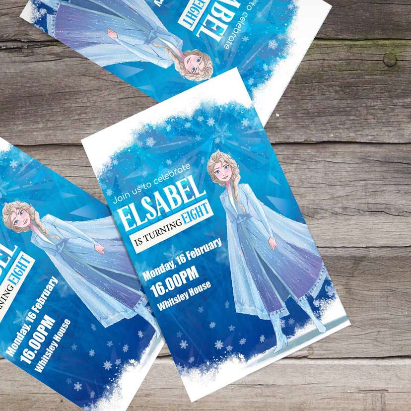 Undangan Ulang Tahun Tema Frozen - Image 1