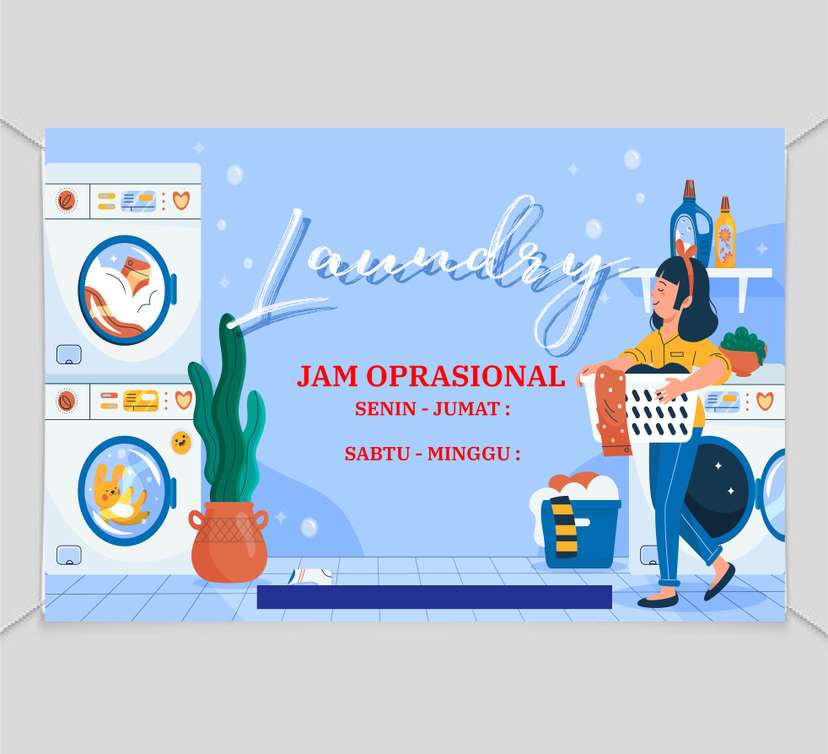 Baliho Kegiatan Usaha Laundry - Image 1