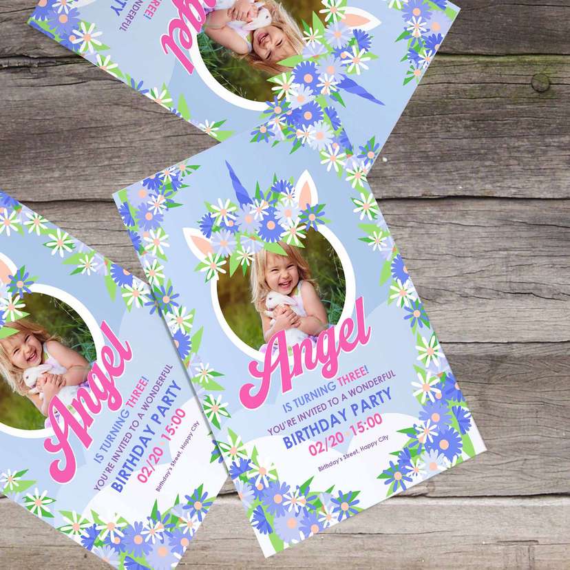 Undangan Ulang Tahun Tema Unicorn - Image 1