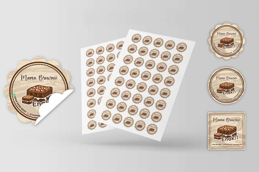 Stiker Pola Kue Coklat - Image 1