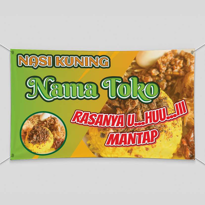 Baliho Nasi Kuning Thema Hijau - Image 1