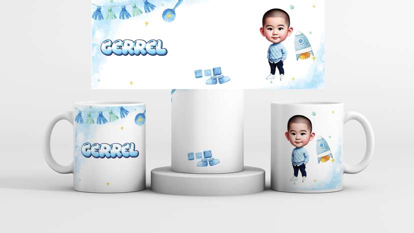 Mug Anak Laki laki Karikatur - Image 1