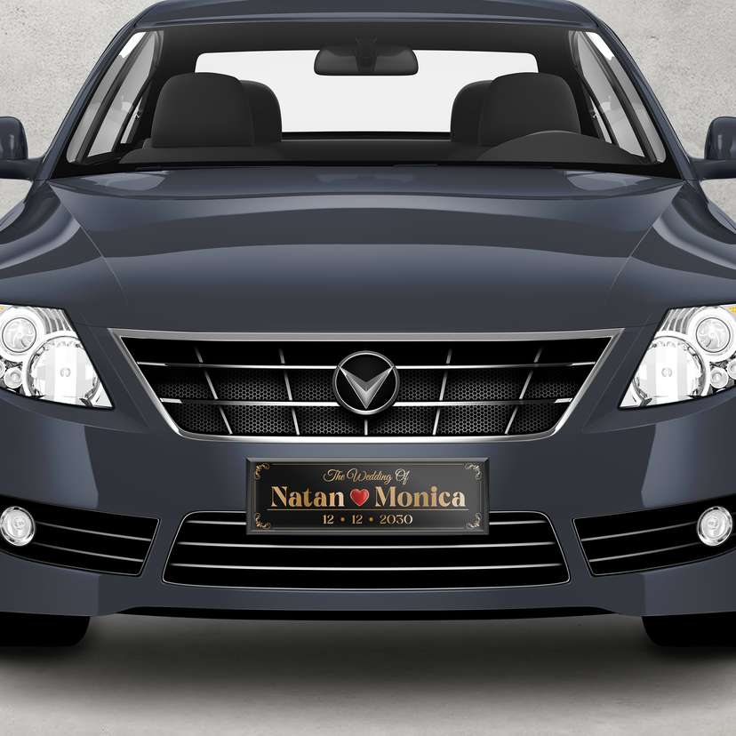 Wedding Plat Tema Hitam Emas Elegan - Image 1