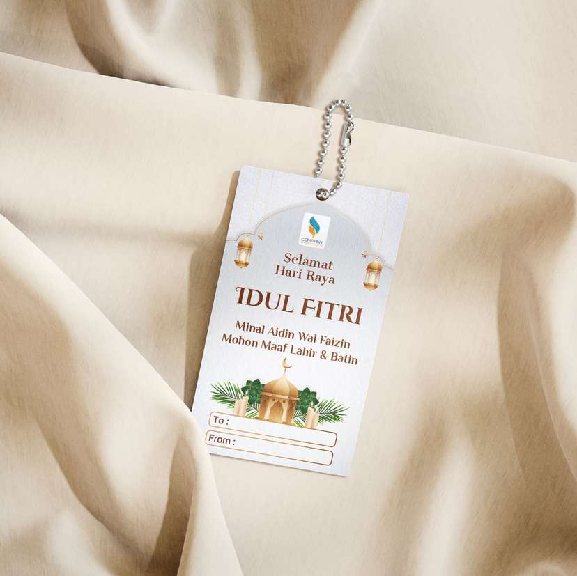 Hang Tag Lebaran Tema Putih - Image 1
