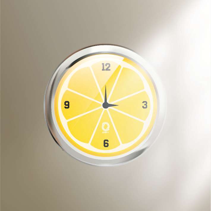 Jam Dinding Custom Lemon - Image 1