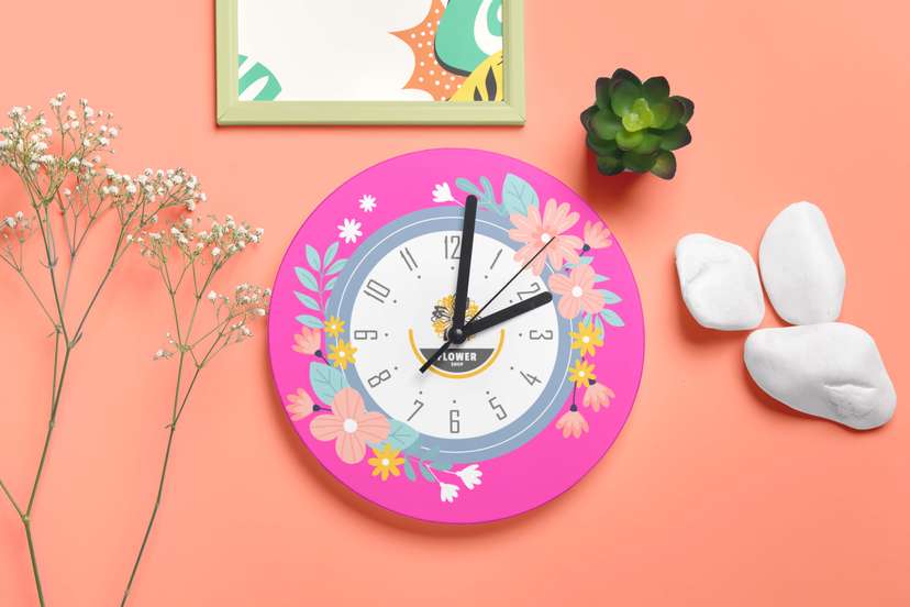Jam Dinding Bunga - Image 1