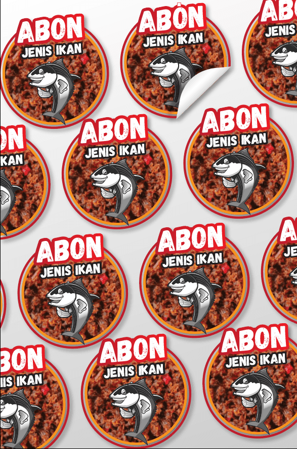 Sticker label A3 abon - Image 1