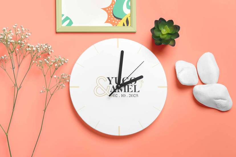 Jam Dinding Souvenir Wedding - Image 1
