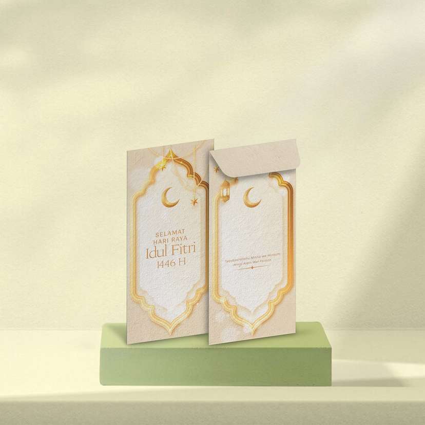 Amplop Idul Fitri Krem dan Emas - Image 1