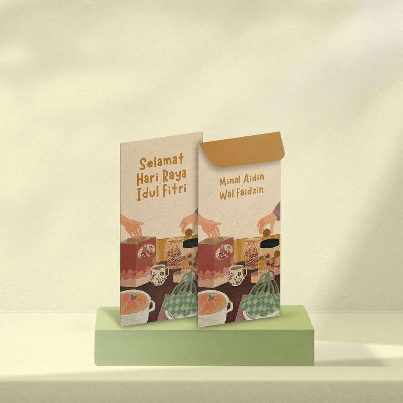 Amplop Idul Fitri Krem dan Aksen Coklat - Image 1