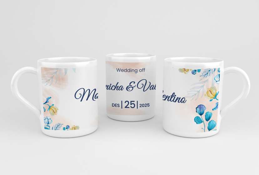 Design Mug Wedding Flower - Image 1