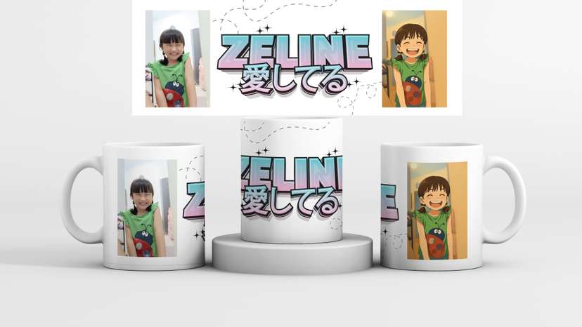 Mug Anak Perempuan Penuh Cinta dengan Karakter Ghibli - Image 1