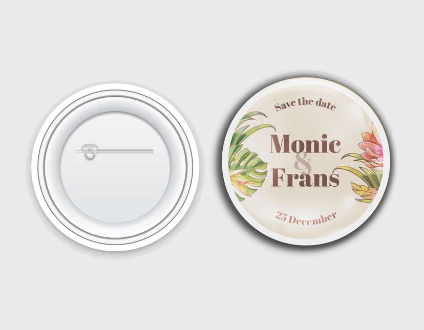 Save The Date Pin - Wedding Vanila - Image 1