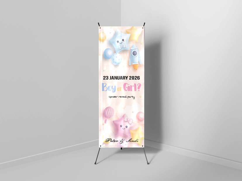 X Banner Boy and Girl Gender Reveral - Image 1