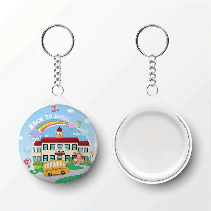 Pin Gantungan Kunci "Welcome Back to School" - Image 1