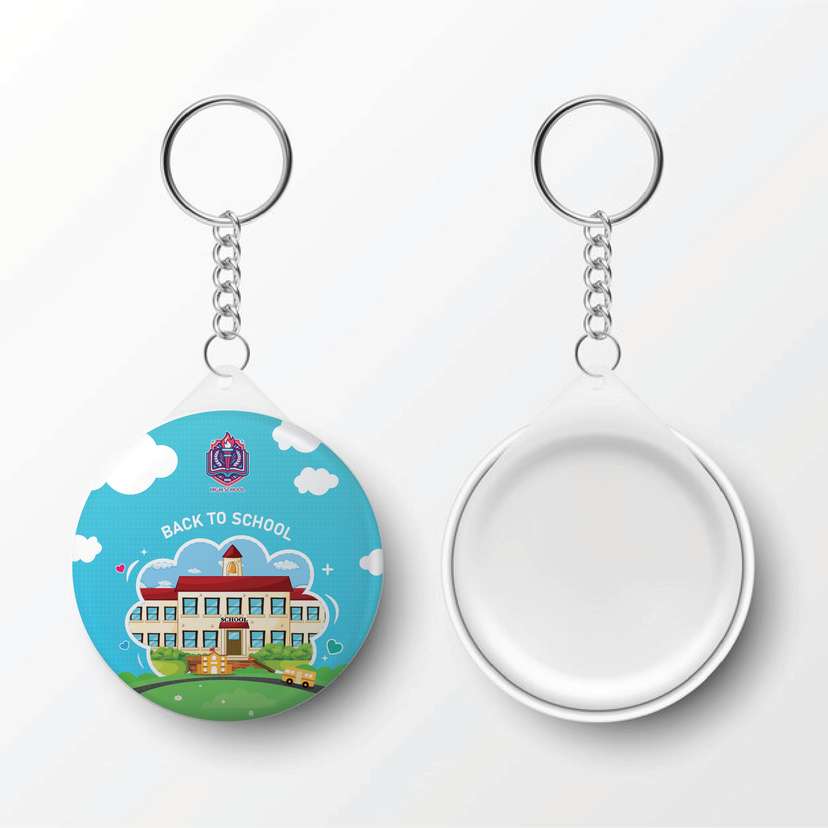 Pin Gantungan Kunci "Welcome Back to School" - Image 1
