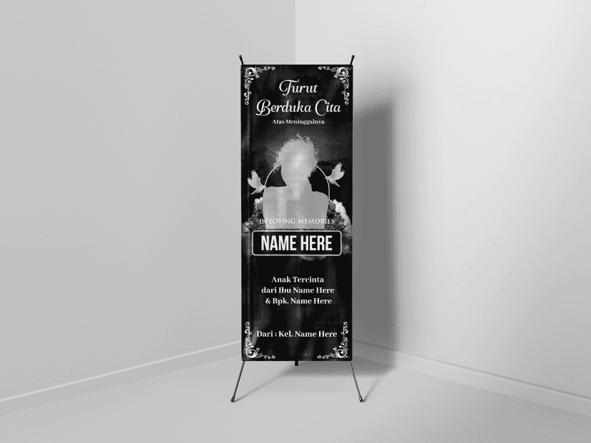 X Banner Duka Black and White - Image 1