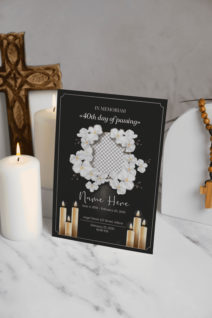 Undangan Duka 40 Hari Meninggal - Image 1