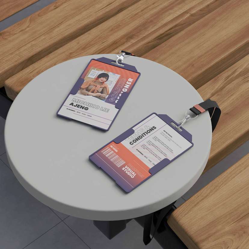 ID Card Pegawai Perusahaan Modern Fresh Penuh Energi - Image 2