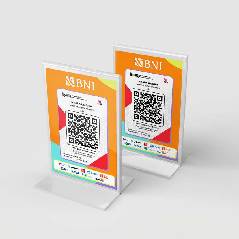 Acrylic QRIS Stand - BNI Edition - Image 1