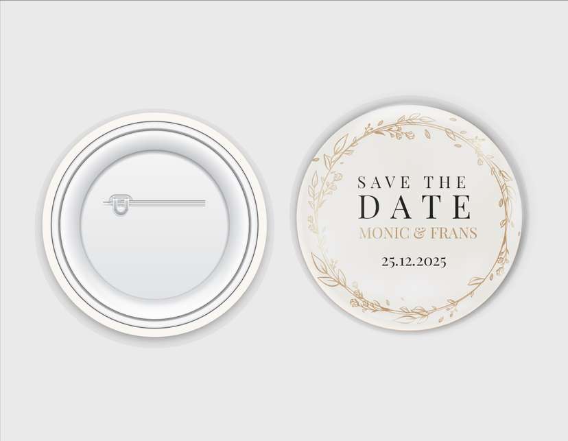 Elegant Wedding Save the Date Pin - Image 1