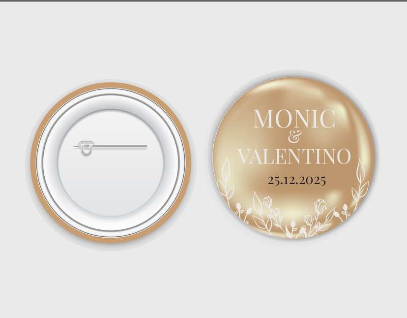 Minimalist Wedding Pin Design - Image 1