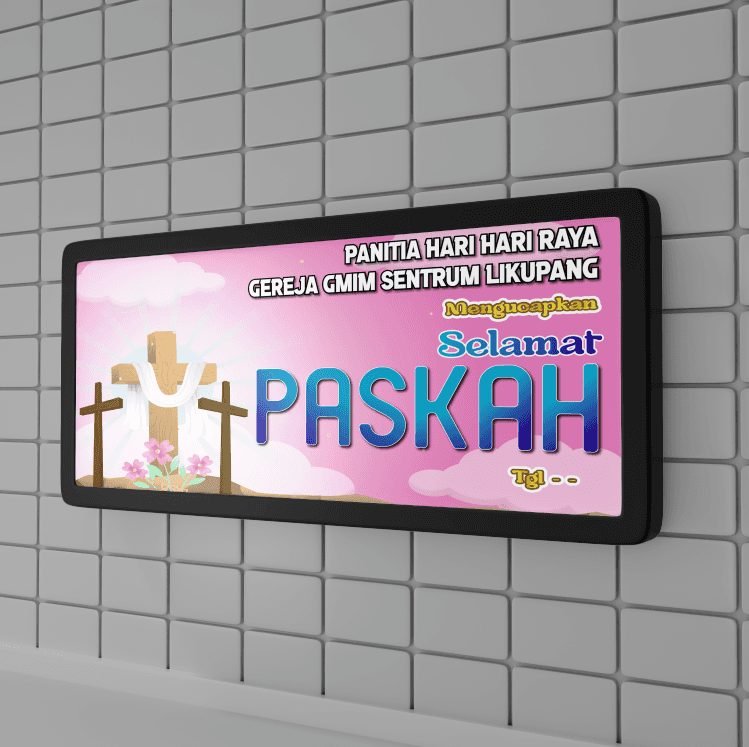 Baliho Paskah Ceria Bernuansa Kasih dan Harapan - Image 1