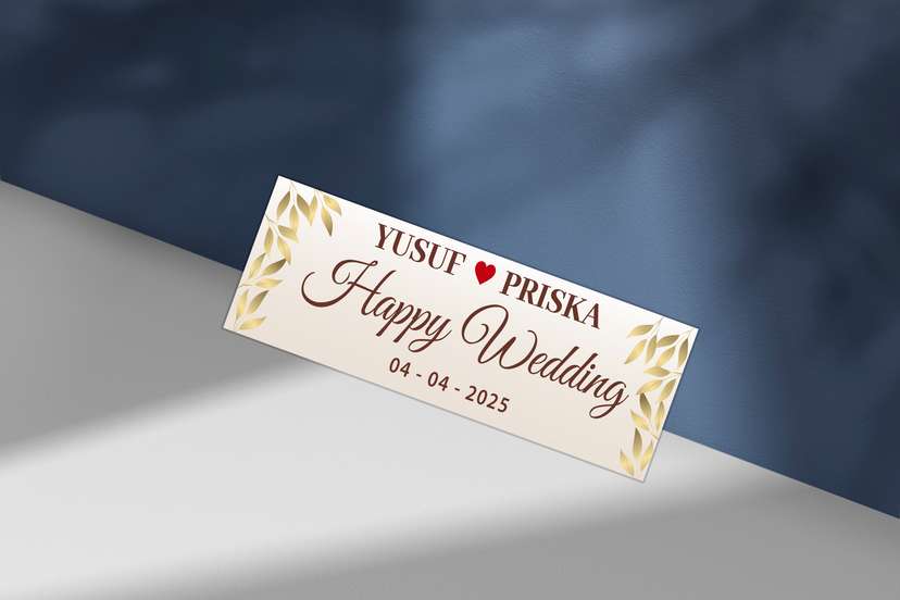 Wedding Plat Bunga Gold - Image 1