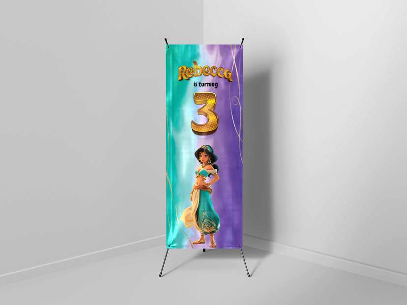 X Banner Ulang Tahun Princess Arabian Style - Image 1