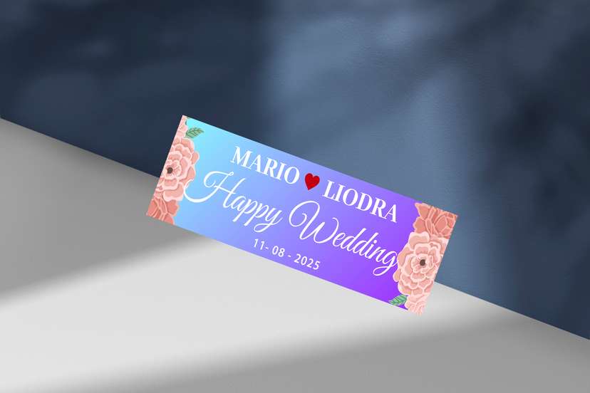 Wedding Plat Gradiasi Flower - Image 1