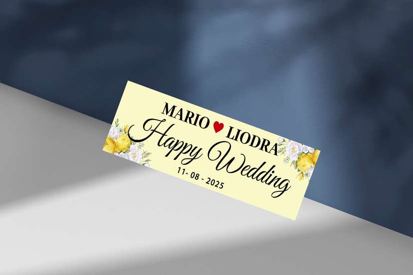 Wedding Plat Kuning Soft Bunga - Image 1