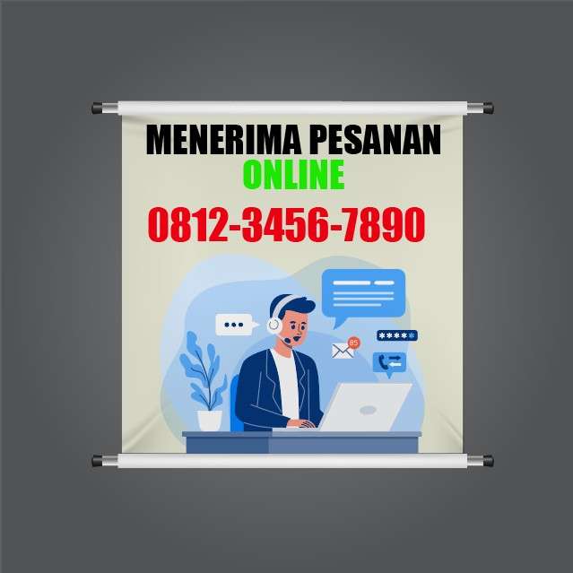 Desain Baliho Penerimaan Pesanan Online - Image 1