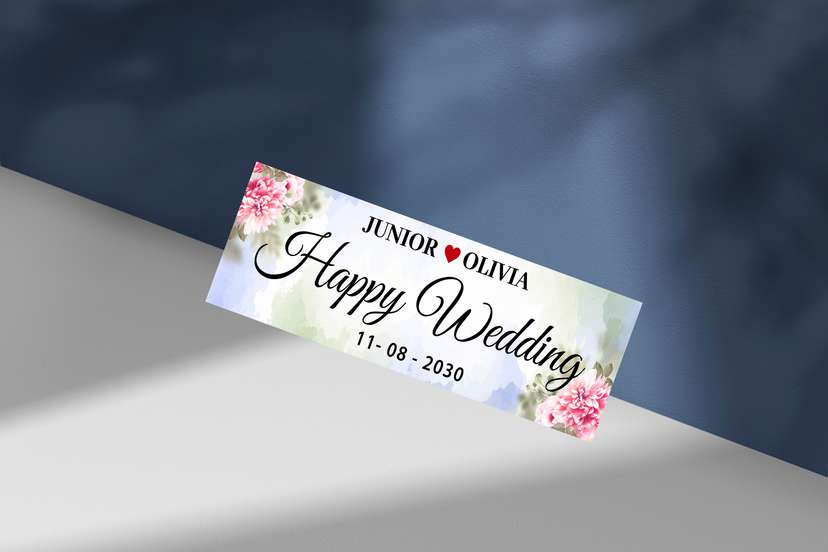 Wedding Plat Hijau Corak Bunga Elegan - Image 1