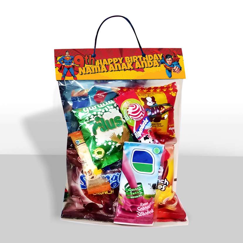 Label Snack Super Hero Merah Kuning - Image 1